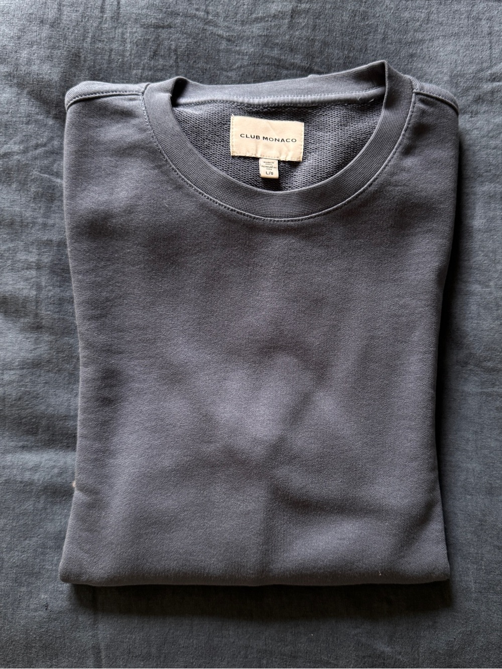 Club Monaco Men's Crewneck Sweater in Slate Blue (L)